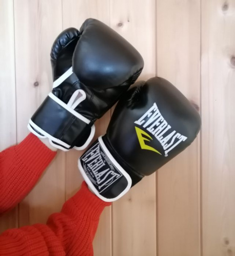Перчатки боксерские детские 6 унц Everlast черный 00598 фото 2