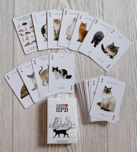 Карты 54 шт Коты Cats love SPb Мосты. Спас 330051