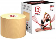 Тейп BBalance бежевый 5 м х 5 см в красной упаковке 998729