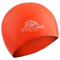 Шапочка для плавания силиконовая Onlitop "Россия" красная 2945953