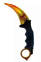 Макет ножа Керамбит фанера V2 6 мм Знания Дракона Dragon Lore CS GO 0242 998454