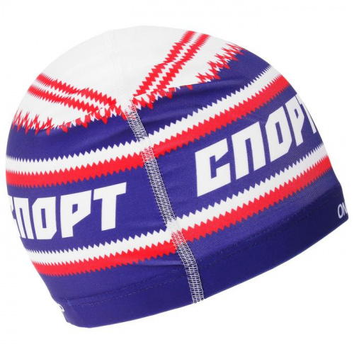 Шапочка для плавания Lycra Спорт (совок) сине-красно-белая 5089122 фото 3