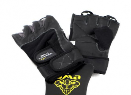 Перчатки мужские L для тяжелой атлетики и фитнеса OMA черный 02038 Перчатки мужские L для тяжелой атлетики и фитнеса OMA черный 02038