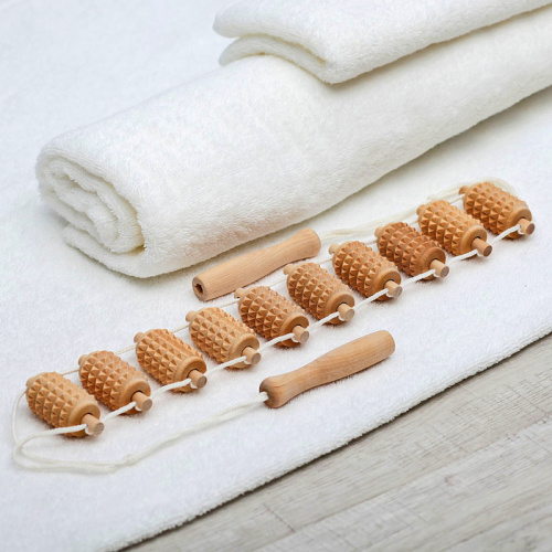 Массажер ленточный деревянный МА3215 с шипами 1403385 21755 Массажер ленточный деревянный МА3215 с шипами 1403385 21755