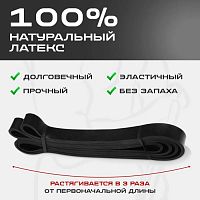 Эспандер-кольцо замкнутое 2,08м х 4,5мм х 2,1 см черный 30 кг Pumper 997268