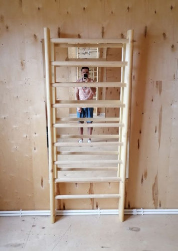 Шведская стенка деревянная 2,0 х 0,8 м с зеркалом 997792 фото 5