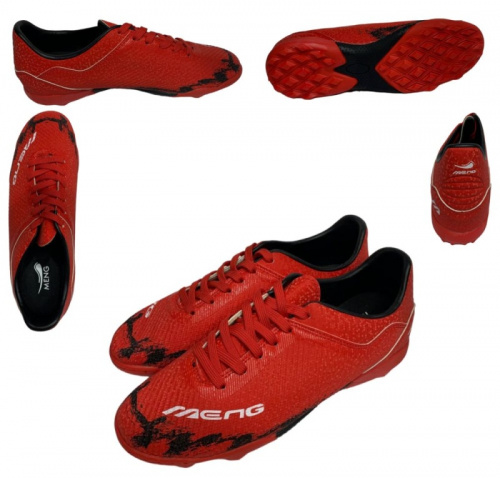 Бутсы сороконожки для футбола Meng R2030 красный