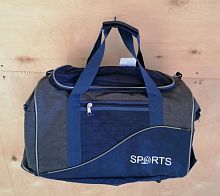 Сумка спортивная Sports 5026-3 серо-синяя 65х26х28 см ЗФТС