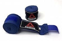 Бинты боксерские 5 м х/б + эластан синий Reebok 01219