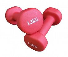 Гантель обливная 1,5 кг красный неопрен 02951
