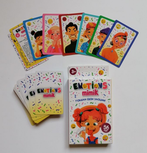 Игра настольная "Emotions Mimik" 3+ 56 карт 02667