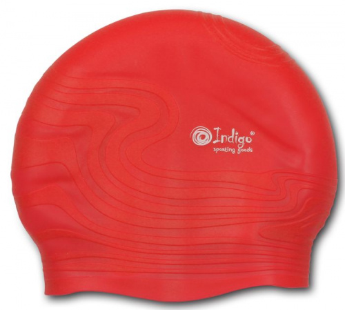 Шапочка для плавания детская SC 300/307 "Волна" красный силикон 17759