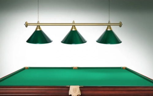Светильник (лампы) для бильярдного стола зеленый 3 шт 995891