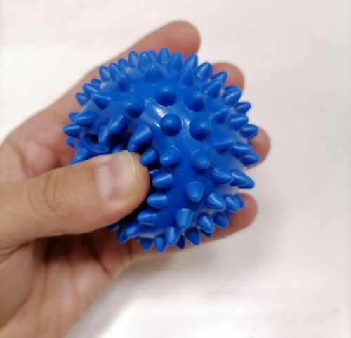 Мяч массажный 07 см мягкий "Ёжик" Silapro синий 192059 фото 3