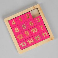 Игра Пятнашки дерево 11х11 см микс 4601094