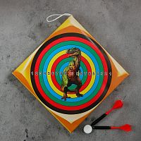 Дартс 10" 25 см + 2 дротика Динозавр 0004/4938473
