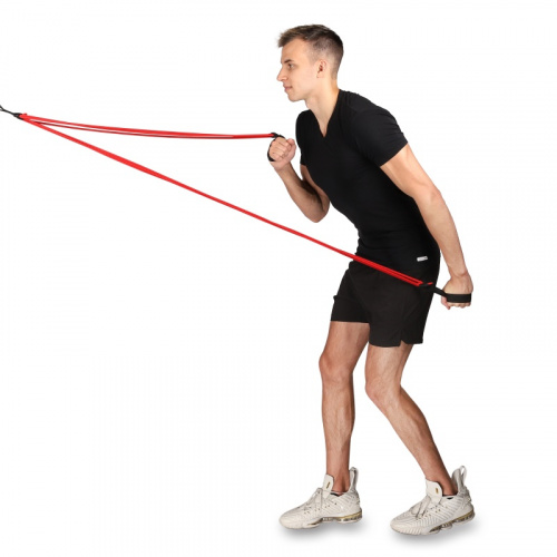 Эспандер лыжника-боксера 2,1 м 3 жгута SM-057/3 21321 фото 6