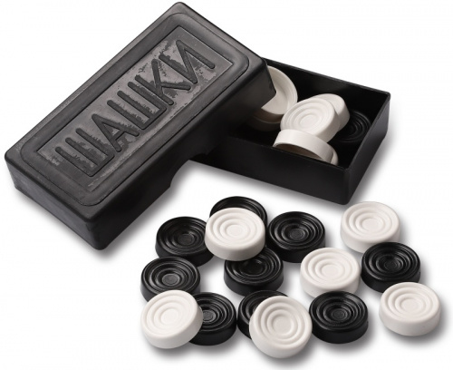 Шашки пластик черный/белый SM-171 00457