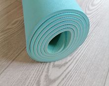 Коврик для йоги 0,6х61х183 см бирюзовый-бирюзовый TPE Yoga mat 00756-20