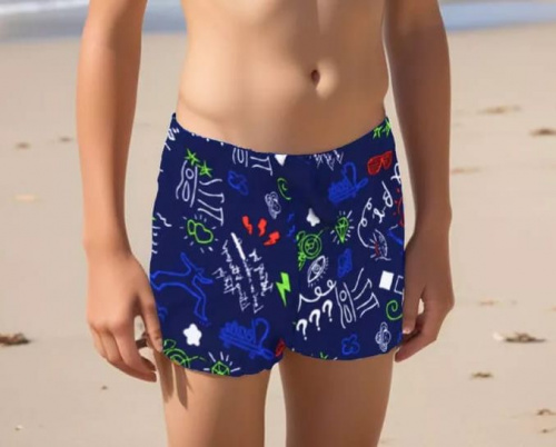 Плавки детские шорты 34р Waves синий 995985 Плавки детские шорты 34р Waves синий 995985