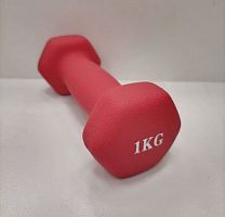 Гантель обливная 1 кг красная неопрен EasyFit 02948
