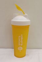 Шейкер 600 мл S01-600 желтый с белой крышкой Sports Element 02216