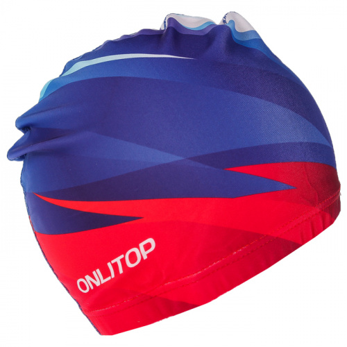 Шапочка для плавания Lycra Onlitop красно-сине-белая 2388950 фото 3