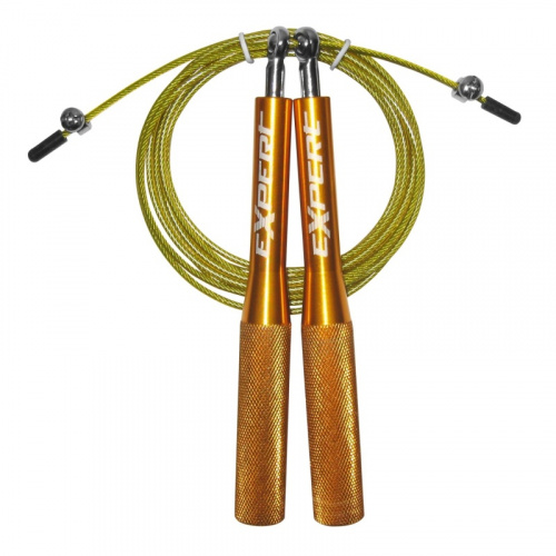 Скакалка 2,6-3 м метал. трос Expert X-Rope (золото, 185 гр) XR05D Атака