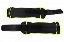 Утяжелители 2 кг х 2 дробь неопрен черно-салатовый в сумочке 01158