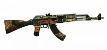 Макет автомата дерево АК-47 Охотник за сокровищами Treasure hunter Standoff 00181