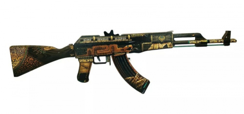 Макет автомата дерево АК-47 Охотник за сокровищами Treasure hunter Standoff 00181