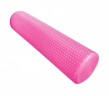 Ролик массажный для йоги 60*15 см розовый цельный EasyFit 01543