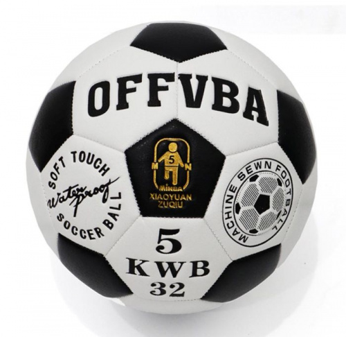 Мяч футбольный №5 OFFVBA черно-белый 03879