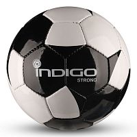 Мяч футбольный №4 Indigo Strong IN033 бело-черный 27455
