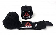 Бинты боксерские 5 м х/б + эластан черный Reebok 01220