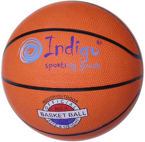 Мяч баскетбольный №3 резина оранжевый Indigo 17083
