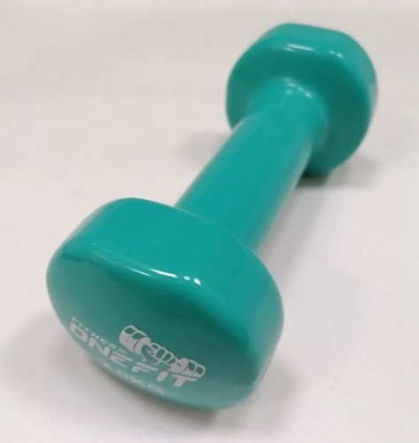 Гантель обливная 2 кг бирюзовый OneFit 995441 Гантель обливная 2 кг бирюзовый OneFit 995441