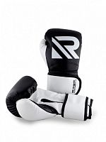 Перчатки боксерские 8 унц Rage fight gear сине-белый 03154