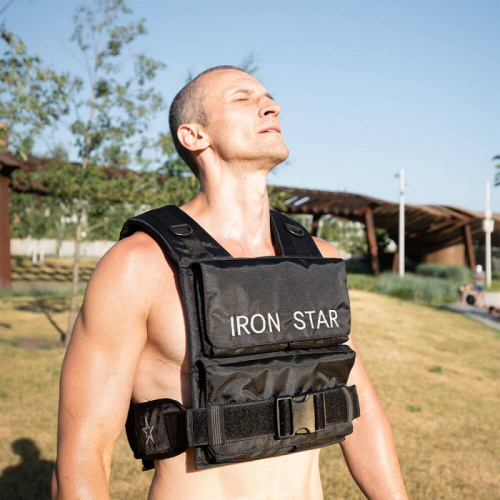 Жилет с утяжелителями регулируемый вес от 1.25 кг до 10 кг Iron Star 996339 фото 3