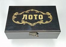 Лото в шкатулке черное 19,5х12х7 см 03032