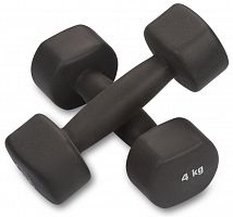 Гантель обливная 4 кг черный неопрен EK-213 Euro Classic 22020