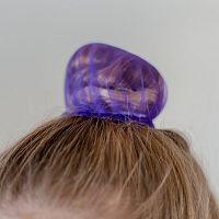 Сеточка для пучка волос фиолетовая 9 см SM-329 27105
