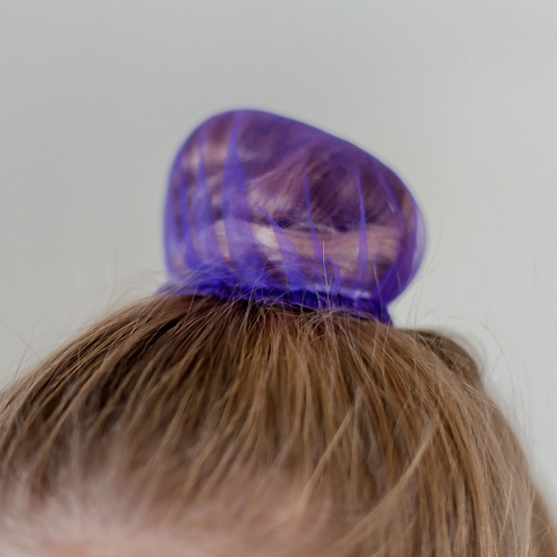Сеточка для пучка волос фиолетовая 9 см SM-329 27105