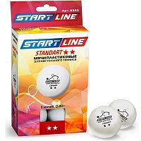 Мячик для пинг-понга 2* - 1 шт белый Start Line Standart 6 шт/уп 363026
