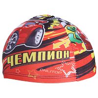 Шапочка для плавания детская Lyc Тачки Чемпион красная 1528630