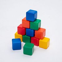 Набор цветных кубиков 12 шт, 40х40 мм, 1200601