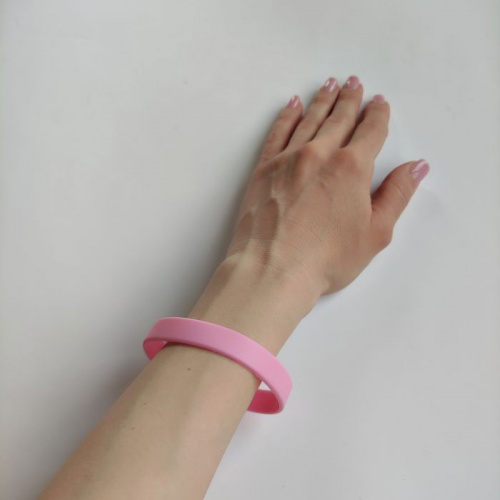 Браслет силиконовый 202х12 мм светло-розовый 230С 997622 Браслет силиконовый 202х12 мм светло-розовый 230С 997622