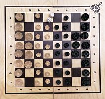 Нарды+шашки 40х21х3,5 см "Два в одном №2" ШК-3 996095