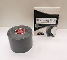 Тейп Кинесио Kinesiology Tape черный 5 м х 5 см 00581