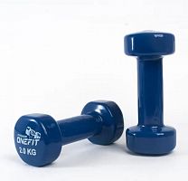 Гантель обливная 2 кг синий OneFit 995861